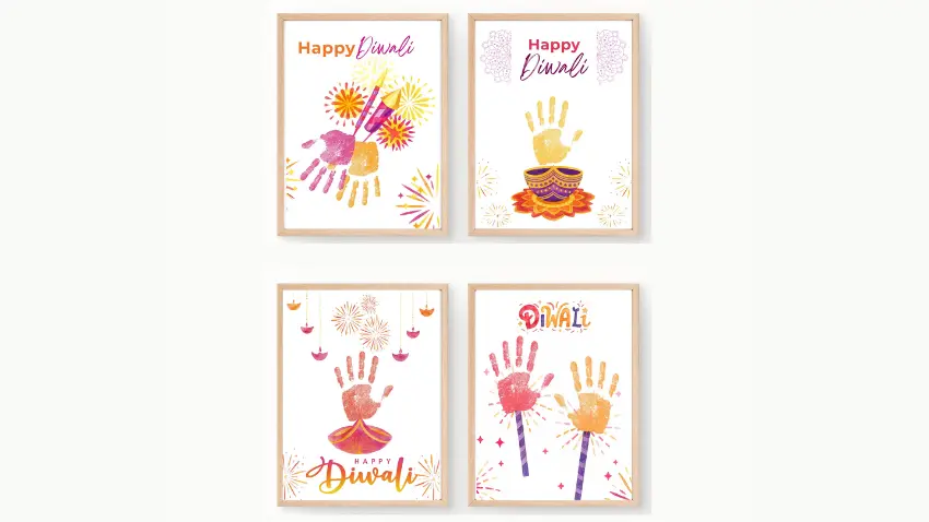 Handprint Firework Art