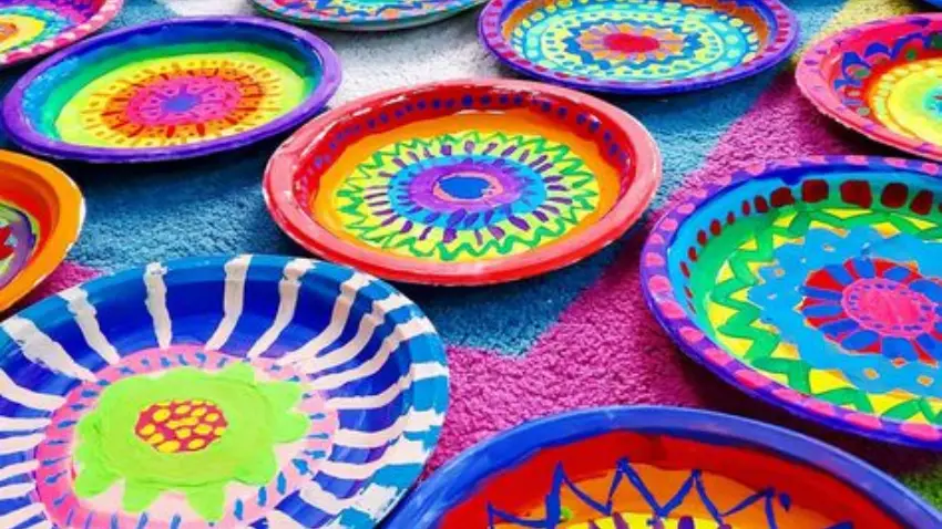 Paper Plate Rangoli