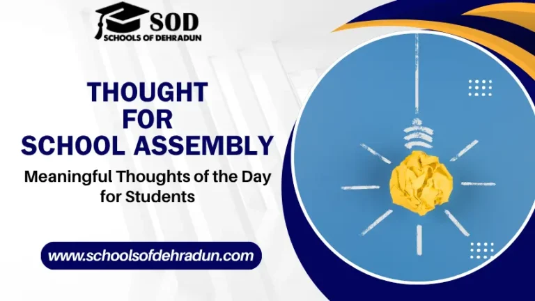 Thought for School Assembly Meaningful Thoughts of the Day for Students