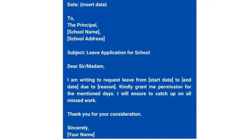 What Is a Leave Application for School